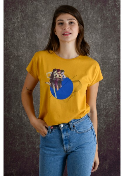 Dancing Point Kadın Baskılı T-Shirt modelleri