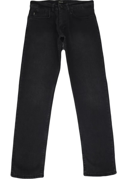 Fistan Store Erkek Füme Yüksek Bel Rahat Kesim Boru Paça Büyük Beden Jean Pantolon