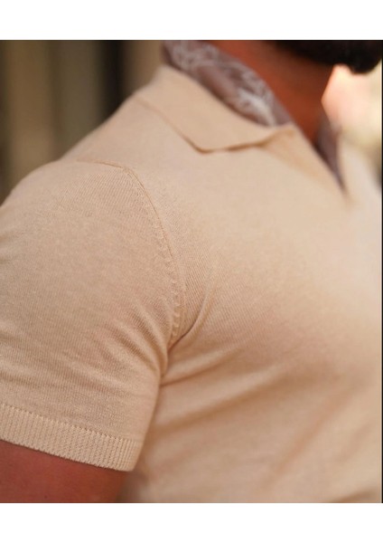 Erkek Patlı Kısa Kollu Polo Yaka Triko T-Shirt fiyatları