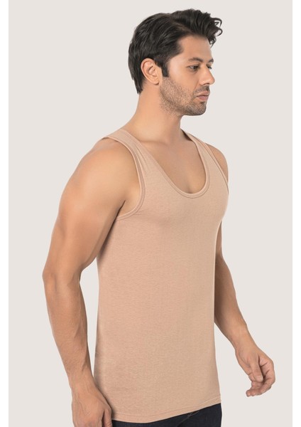 Erkek Ten Rengi Penye Atlet %100 Pamuk 3'lü Paket fırsatları