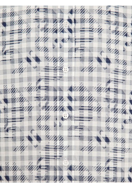 Erkek İndigo Slim Fit Uzun Kollu Gömlek 50229807-VR028