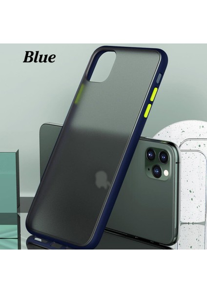 iPhone 11 Kılıf Mat Yüzey Renkli Kenar Silikon
