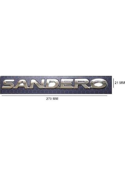 Arka Bagaj Yazı Krom "sandero" Dacıa Sandero