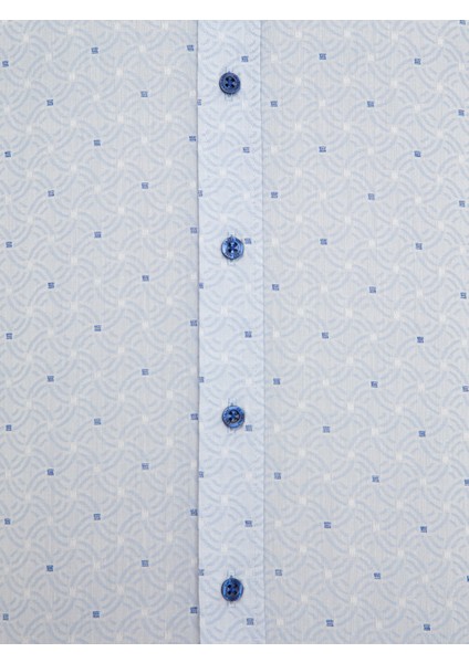 Erkek Açık Mavi Slim Fit Uzun Kollu Gömlek 50227931-VR003