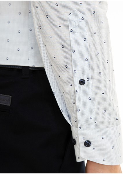 Erkek Açık Mavi Slim Fit Uzun Kollu Gömlek 50227916-VR003