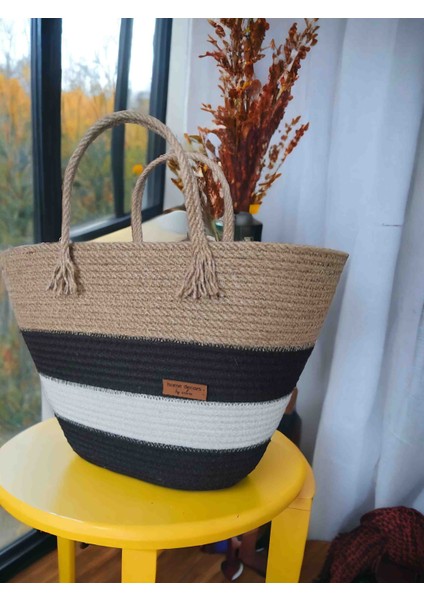 Hasır Midi Boy Çanta Omuz Çantası Plaj Çantası Günlük Çanta El Çantası Kol Çantası Handmade fiyatları