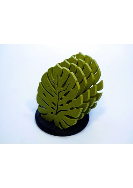 Monstera Bardak Altlığı Yaprağı Standlı