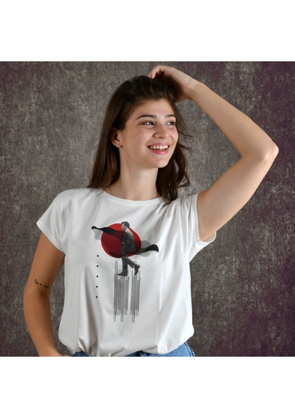 Walking Kadın Baskılı T-Shirt modelleri