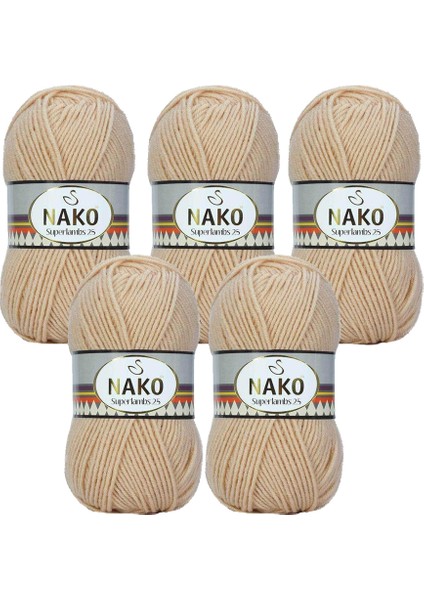 Superlambs 25 Örgü Ipliği 5’li Paket – 100G x 5 – %25 Yün %75 Premium Akrilik – 200M – Sıcak Tutucu Kışlık Iplik – Kazak, Hırka, Atkı Için