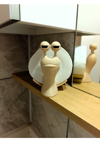 Uykulu Salyangoz Tuvalet Kağıtlığı Peçetelik Tutacağı