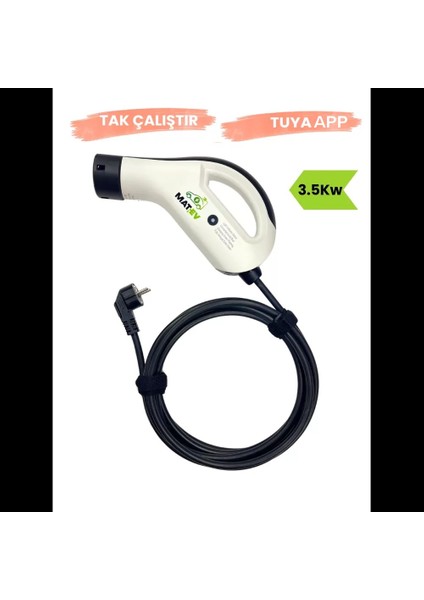Şarj Mg-Ac-3.5 Tak Çalıştır Taşınabilir Elektrikli Araç Şarj Istasyonu Tuya App