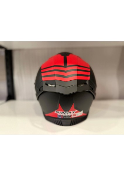 Kask Sway Sw 867 Blade Black/red Full Face fırsatları