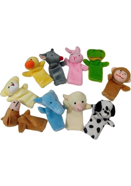 Hayvanlar Alemi 10LU Peluş Parmak Kukla