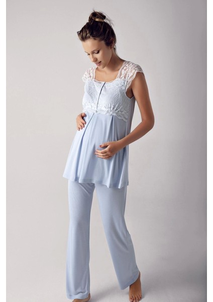 13200 Bayan Kısa Kol Lohusa Pijama Takımı