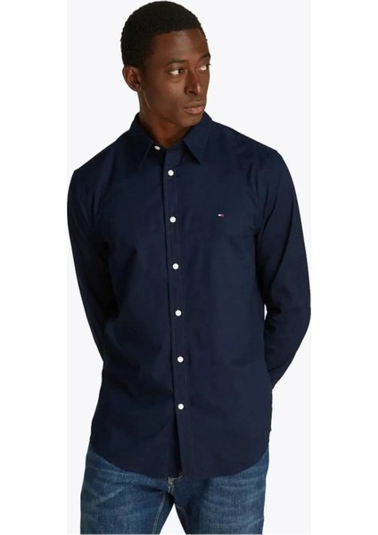 Flex Poplın Kent Collar Sf Shırt Erkek Mavi Gömlek - MW0MW38137 modelleri