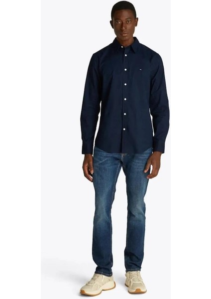 Flex Poplın Kent Collar Sf Shırt Erkek Mavi Gömlek - MW0MW38137 fırsatları