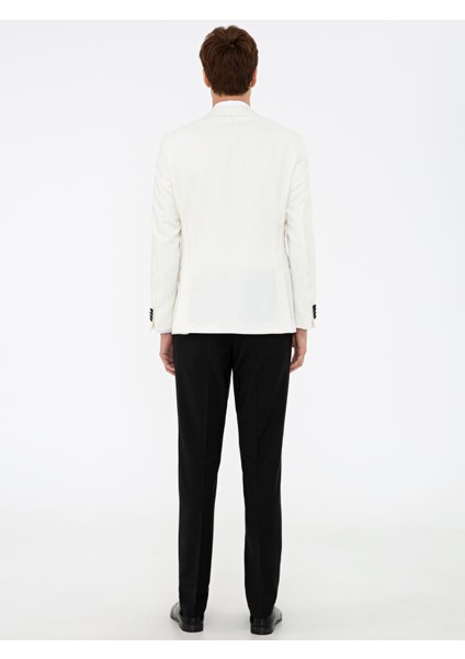 Erkek Ekru Slim Fit Damatlık 50232925-VR019