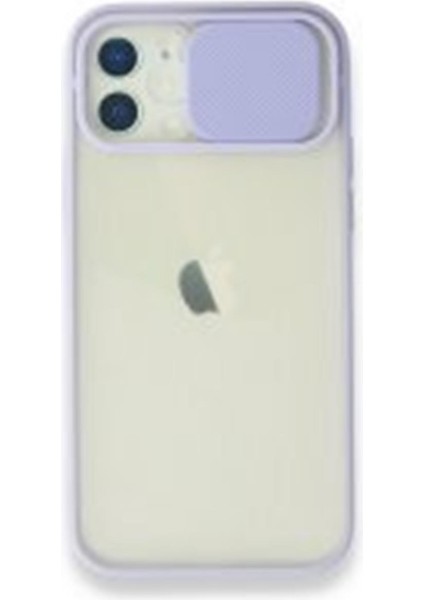 Amorix IPHONE 12 Kamera Sürgülü Renkli Kenarlı Silikon Kılıf