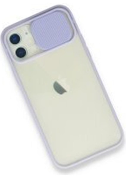 Amorix IPHONE 12 Kamera Sürgülü Renkli Kenarlı Silikon Kılıf