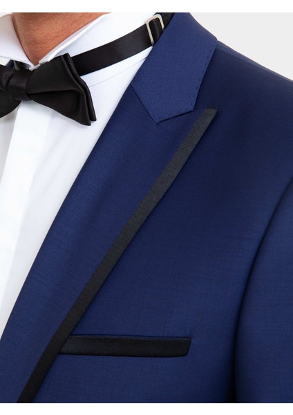 Erkek İndigo Slim Fit Smokin Ceket 50189758-VR028