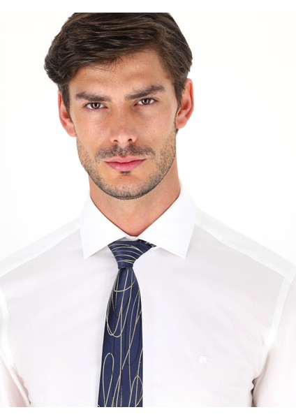 Erkek Beyaz Slim Fit Uzun Kollu Basic Gömlek 50235535-VR013 fiyatları