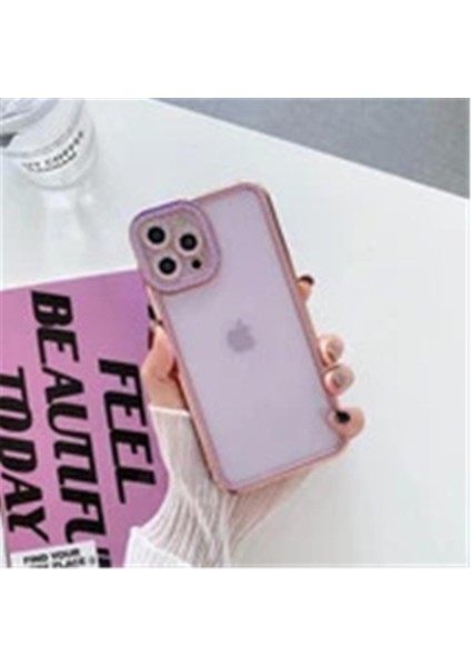 IPHONE 12 Kenar Işlemeli Lazer Silikon Kılıf