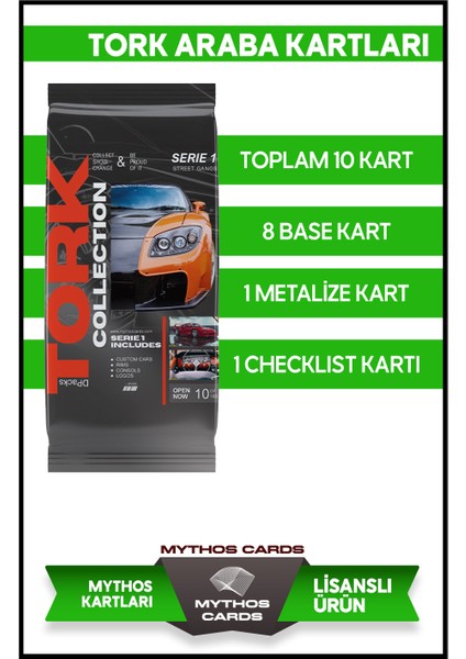 Tork Collection Card - Koleksiyonluk Araba Kartı - Paket