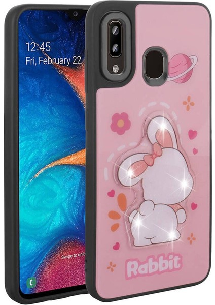 Samsung Galaxy A30 Kılıf Parlayan Kabartmalı Ikonik Figürlü Emas Silikon Kapak