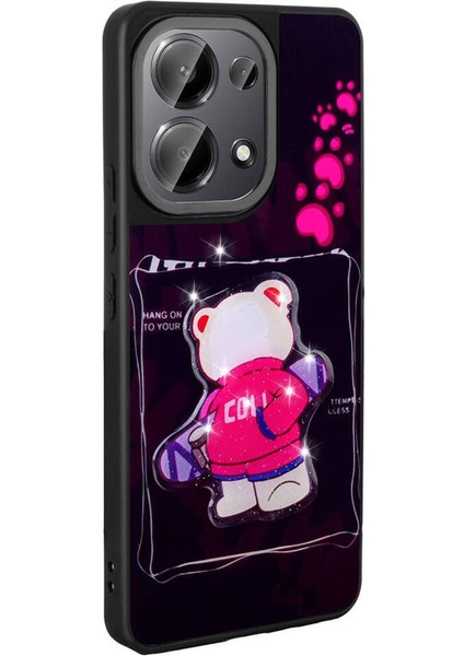 Xiaomi Redmi Note 13 Pro 4g Uyumlu Ikonik Figürlü Kabartmalı Parlayan Kapak Kılıf