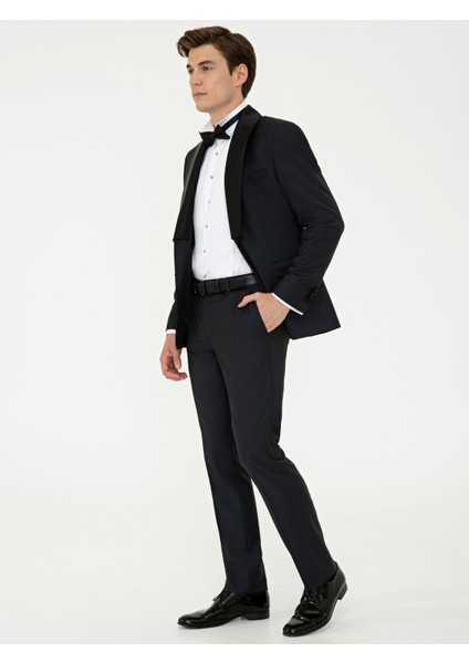 Erkek Siyah Slim Fit Smokin Damatlık 50232899-VR046