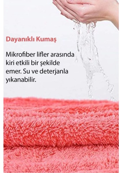 Çarşı Hanem Saç Kurutma Bonesi Kafa Havlusu Duş Bonesi Islak Saç Kurulama Bonesi Mikrofiber 1 Adet
