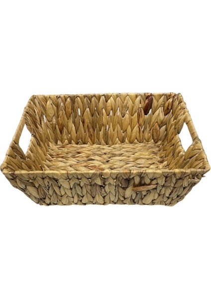 Dikdörtgen Kulplu Çok Amaçlı Sepet 30X22X12 cm 5094