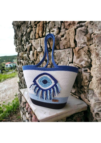Hasır Omuz Çantası Plaj Çantası Günlük Çanta Handmade