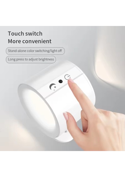 Manyetik LED Gece Lambası Şarj Edilebilir Işıkları Dokunmatik Işık Spot Gece Duvar Lambası fırsatları