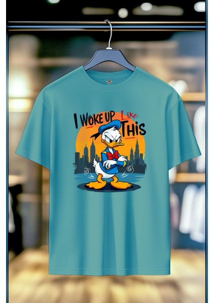 Sleepy Duck %100 Pamuk Premium Kalite Unisex T-Shirt