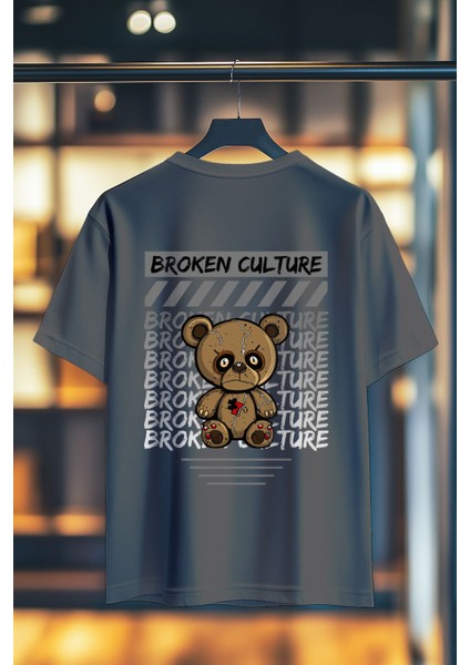 Broken Culture %100 Pamuk Premium Kalite Sırt Baskılı T-Shirt