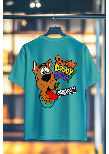 Scooby Doo Sırt Baskılı %100 Pamuk Yetişkin Premium T-Shirt
