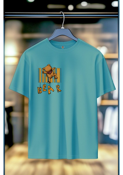Bear Climbing %100 Pamuk Premium Kalite Sırt Baskılı T-Shirt fiyatları