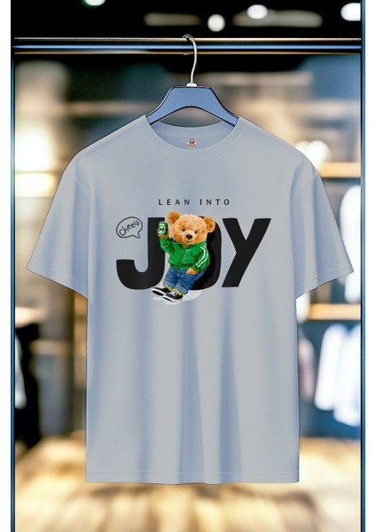 Lean Into Joy %100 Pamuk Premium Kalite Unisex T-Shirt