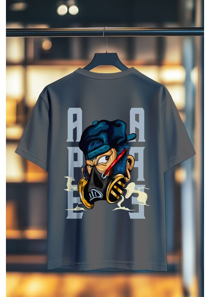 Ape %100 Pamuk Premium Kalite Sırt Baskılı T-Shirt