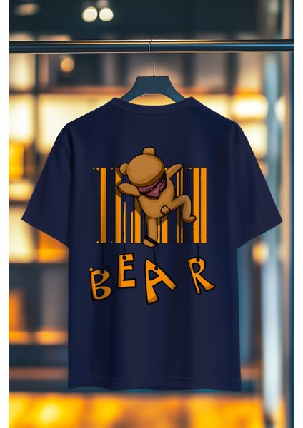 Bear Climbing %100 Pamuk Premium Kalite Sırt Baskılı T-Shirt
