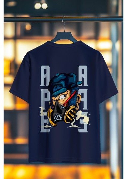 Ape %100 Pamuk Premium Kalite Sırt Baskılı T-Shirt