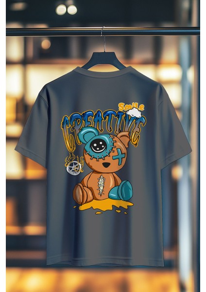 Smile Creative %100 Pamuk Premium Kalite Sırt Baskılı T-Shirt