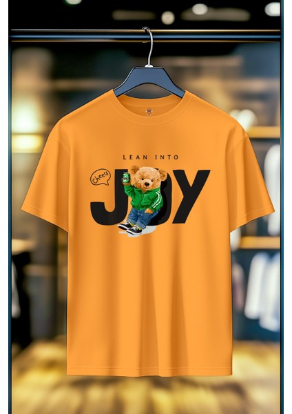 Lean Into Joy %100 Pamuk Premium Kalite Unisex T-Shirt