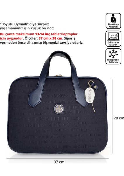 Suni Deri Tablet & Laptop & Evrak Çantası Siyah 14 Inç fırsatları