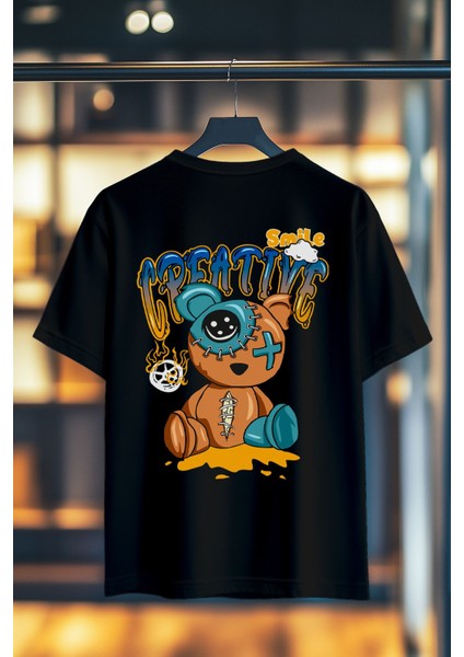 Smile Creative %100 Pamuk Premium Kalite Sırt Baskılı T-Shirt