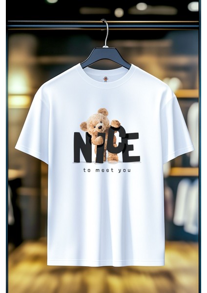 Nice To Meet U %100 Pamuk Premium Kalite T-Shirt