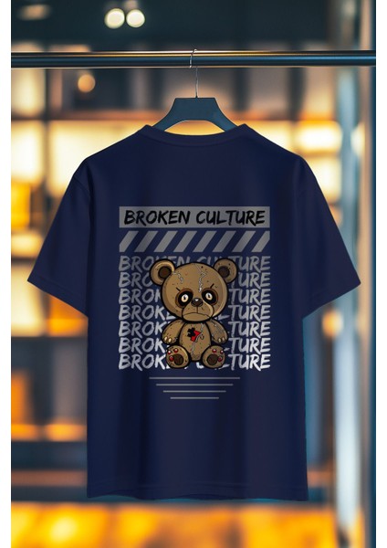 Broken Culture %100 Pamuk Premium Kalite Sırt Baskılı T-Shirt