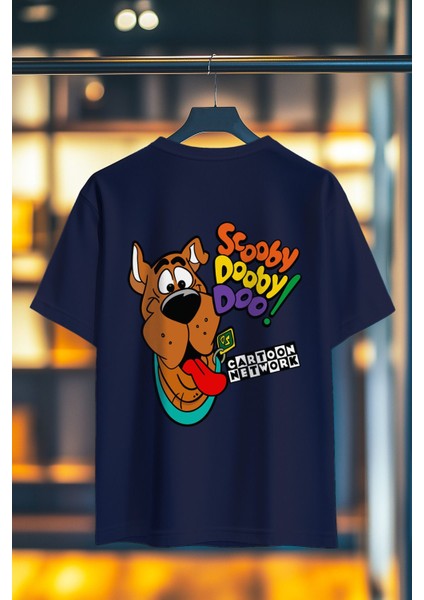 Scooby Doo Sırt Baskılı %100 Pamuk Yetişkin Premium T-Shirt