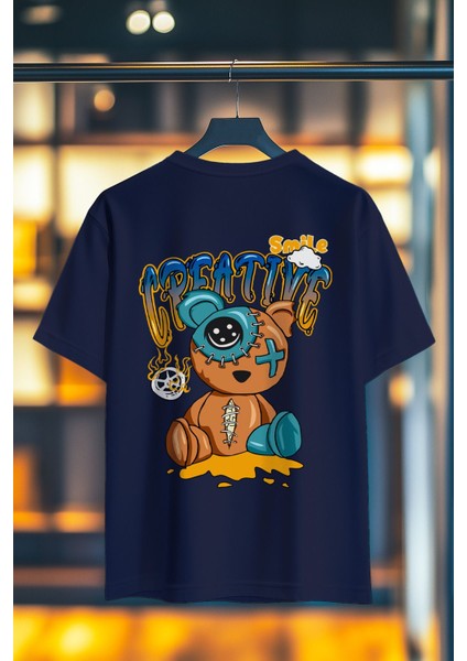 Smile Creative %100 Pamuk Premium Kalite Sırt Baskılı T-Shirt
